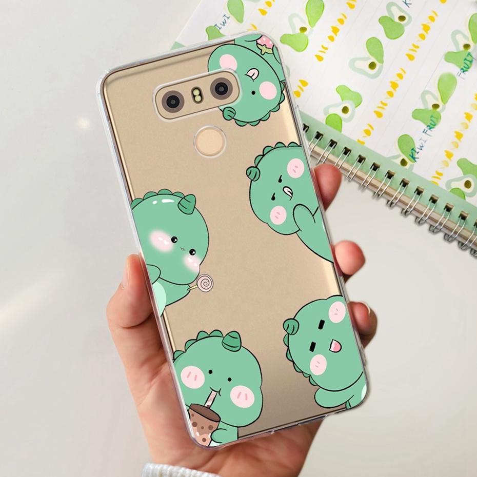 Case For LG Q6 Plus H870 H871 G600L G600K G600S Cute Flower Cat Pattern Soft Silicone TPU Phone Cases For LG G6 G 6 G6plus