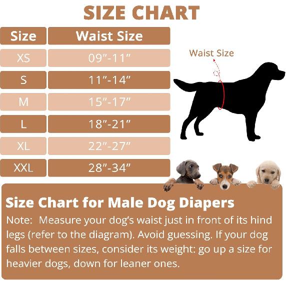 Paw Legend Washable Dogs Diapers Male Dog Belly Bands for Male Dogs Diapers Reble Puppy & Doggie Diapers Male (4 Pack, Small)