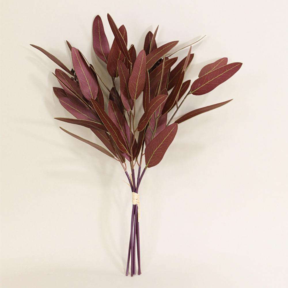 

3D Printing Silk Willow Leaves Green Leaves Fake Plants Artificial Eucalyptus Leaf Garden Style 7