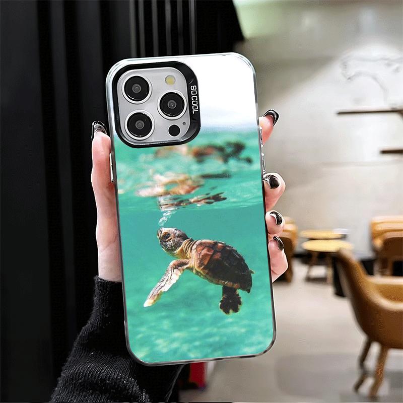 Summer Sea Turtle Cute Shockproof Phone Case for iPhone 17 Air 16 16E 15 Pro Max 14 Plus 13 Mini 12 Back Cover Anti Fall Fundas