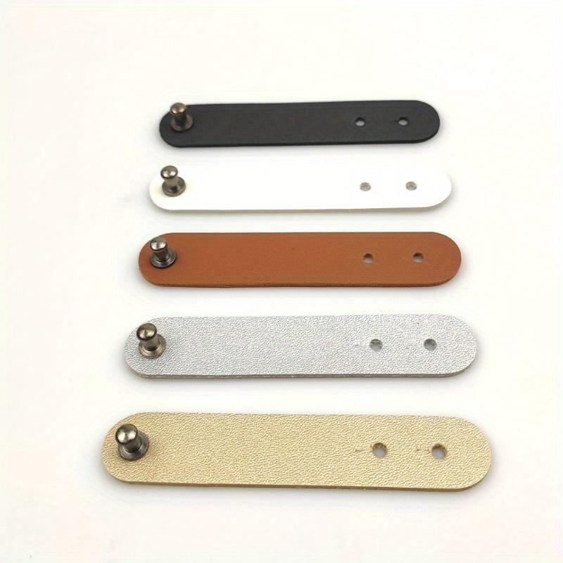 5Pcs Leather Cable Winder Charging Cable USB Cable Bundle Storage Leather Belt Adjustable Hole Buckle Design