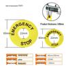 22mm Emergency Stop Button Sign for LAY37 LA38 LA39, 60mm Outer Diameter