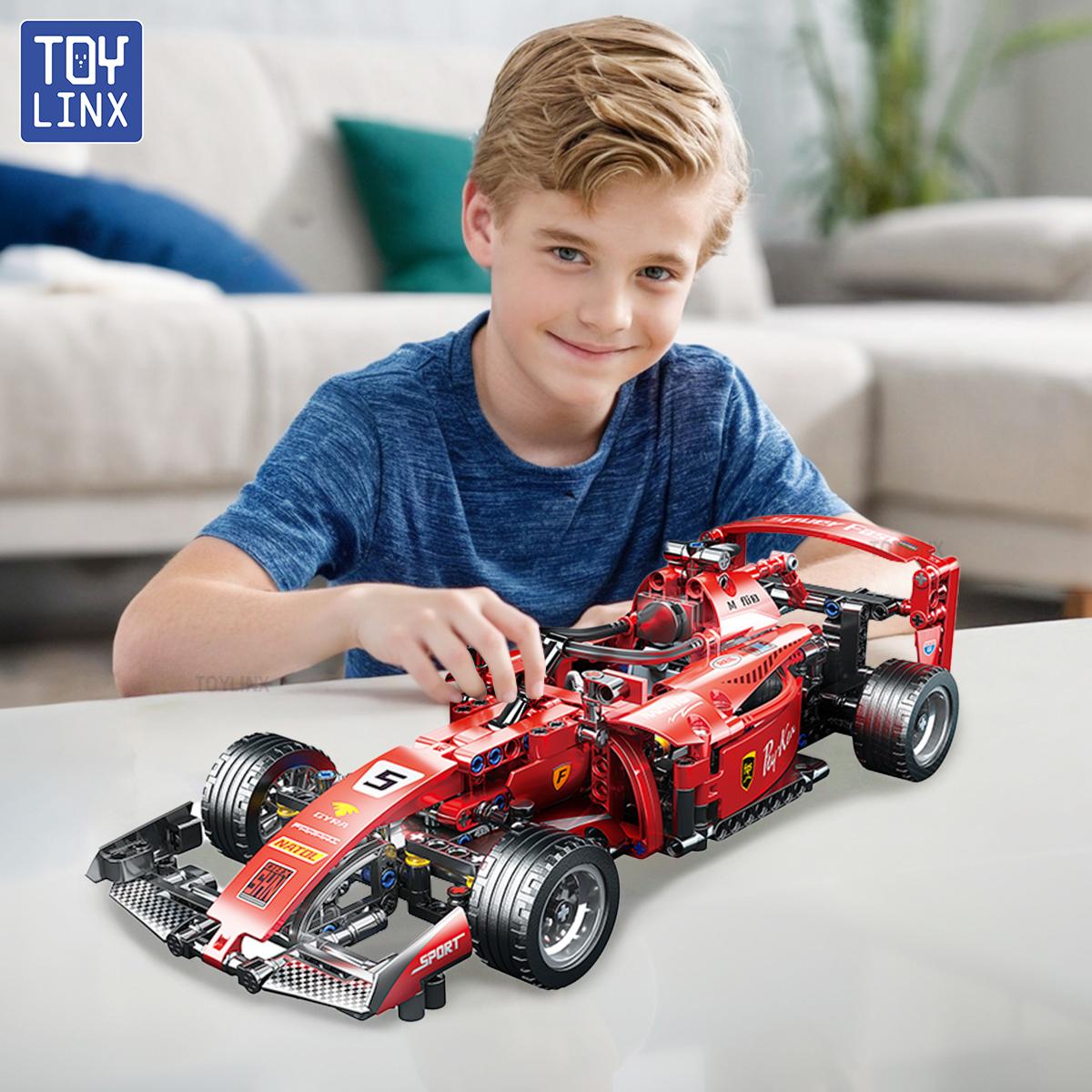 ToylinX F1 Auto da Corsa RC Set di Costruzione MOC Auto Radiocomandata Blocchi da Costruzione Fantastici Kit di Modelli di Auto da Collezione Giocatto