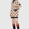 Gucci Padlock Metal Lock Tote Bag With Berry Print And Logo Canvas And Leather Women Tote Bag Ebony White 498156-UM6AG-8295
