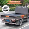Dump Truck Mesh Tarp, 7 x 22 ft, PVC Coated Black Heavy Duty Cover with 5.5" 18oz Double Pocket, Brass Grommets, Reinforced Double Needle Stitch