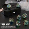 7 Pcs Rechargable Glowing Polyhedral Dices LED Light Electronic Dices Easy Use