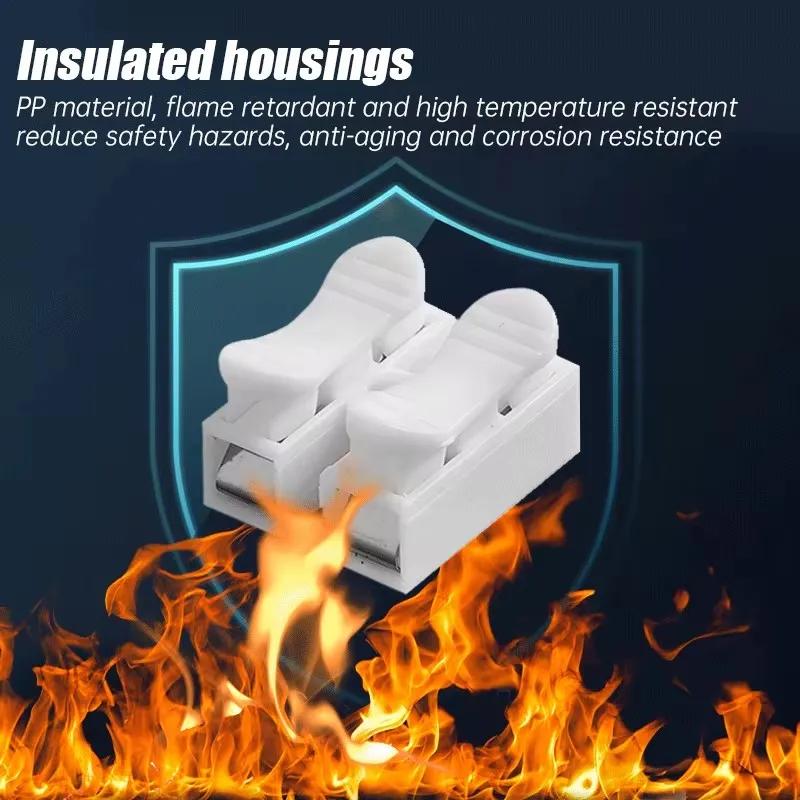 Wire Connector CH-1 CH-2 Press Terminal Block Power Cord Clamp Flame-retardant Terminal Block Quick Electric Cable Connectors