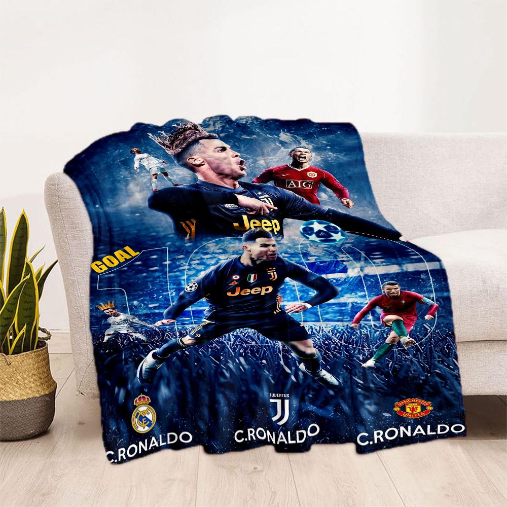 Ronaldo's Iconic Journey Blanket Warmthful Decor Suitable for Sofa Bed Bedding Four Seasons Multipurpose Stylish Decor