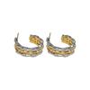 High-end new Chinese gold and silver color matching bamboo earrings, new popular models in the year, unique earrings for women