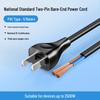 Two-Pin PVC/Braided Bare Wire Power Cord with Tinned Plug and Pure Copper.