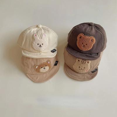 Cute Cartoon Bear Rabbit Children's Baseball Cap Sweet Peak Cap for Kids Boy Girl Spring Summer Travel Sunshade Cap