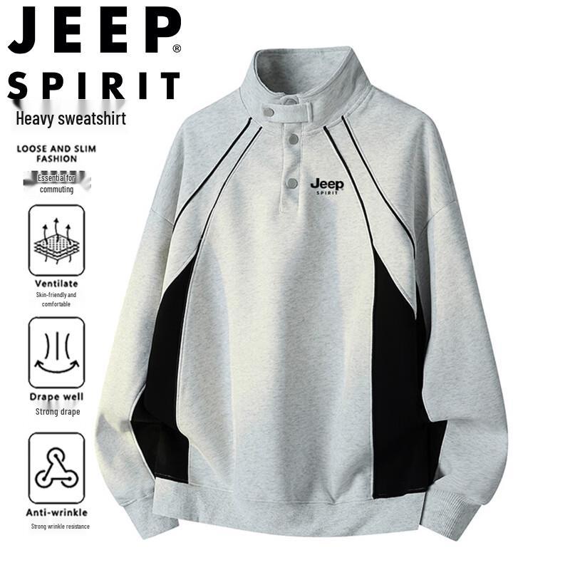 JEEP SPIRIT Men's Loose Fit Long-Sleeve T-Shirt