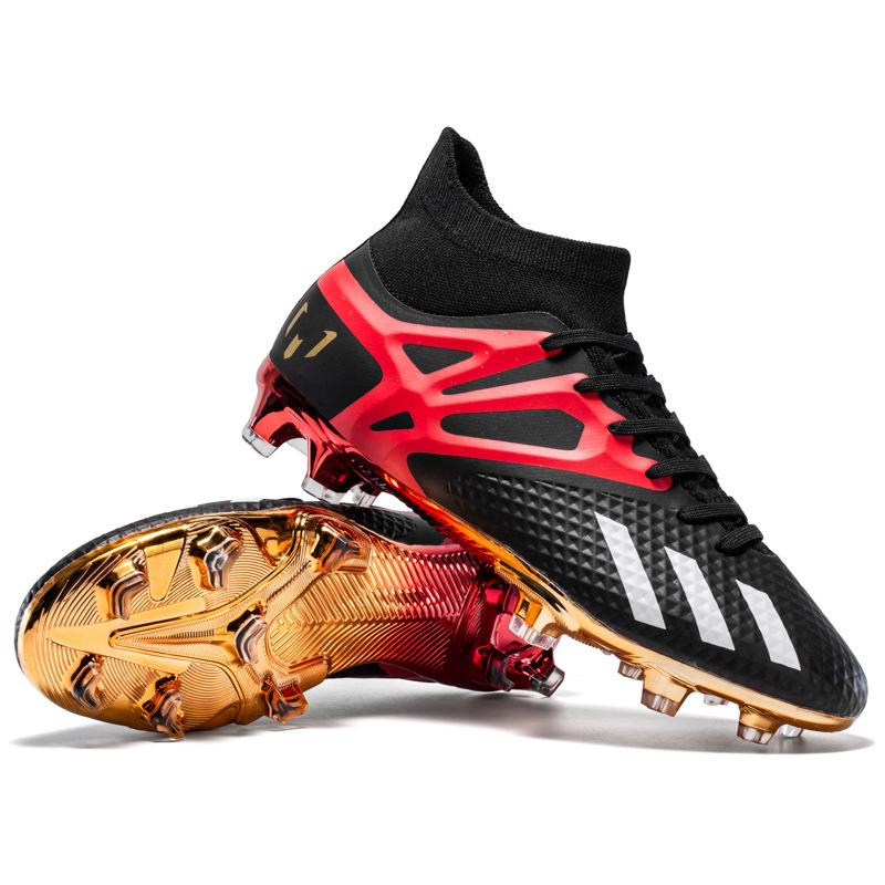 

Новые высокие футбольные бутсы Новая гальванизированная подошва взрослый студент игра тренировка длинные шипы сломанные шипы футбольные бутсы 45 чёрный
