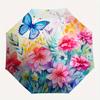 Watercolor Butterfly and Flowers Circular Wall Art Print Umbrella, Christmas Gift Y104