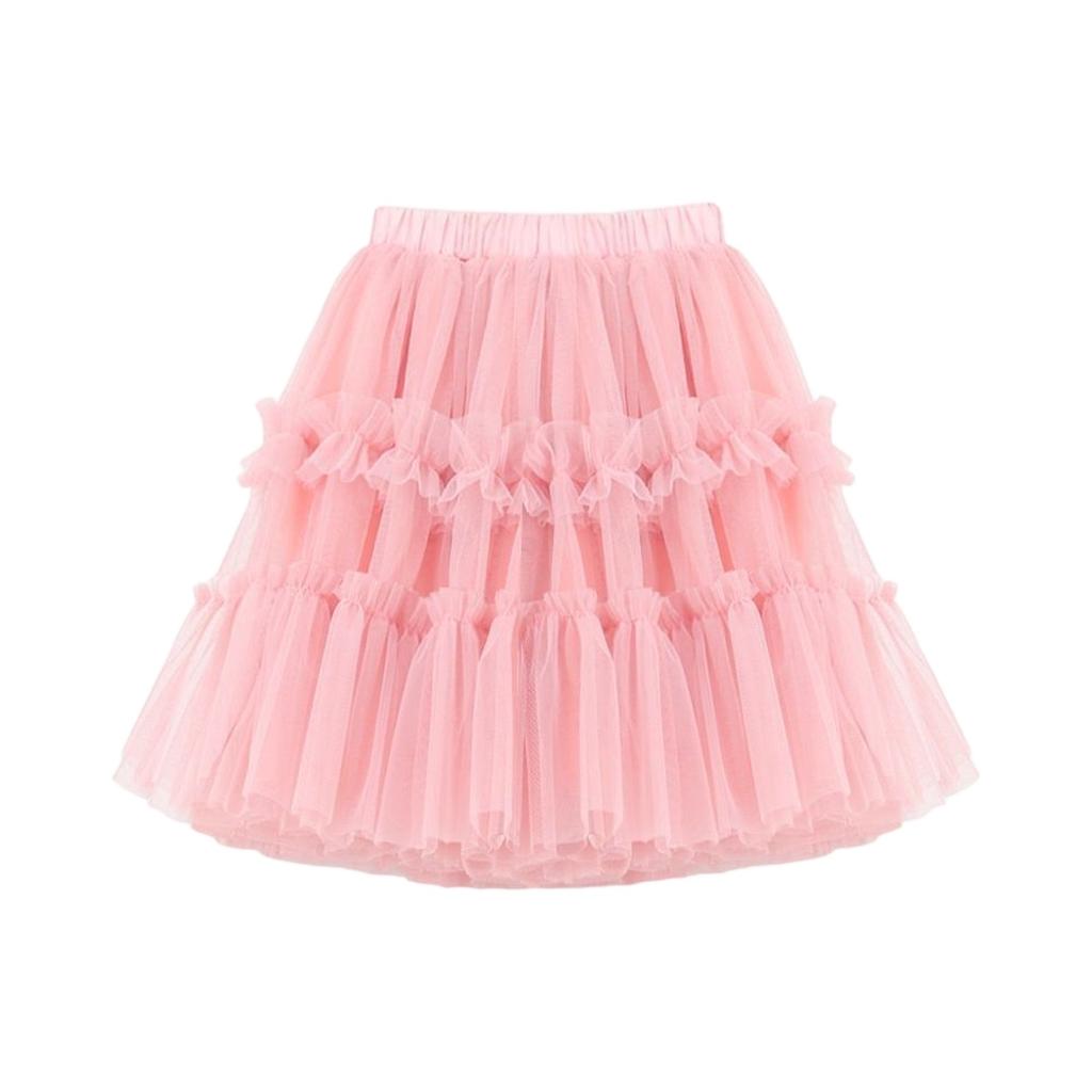 Summer Kids And Girl's Mesh Half Body Skirt