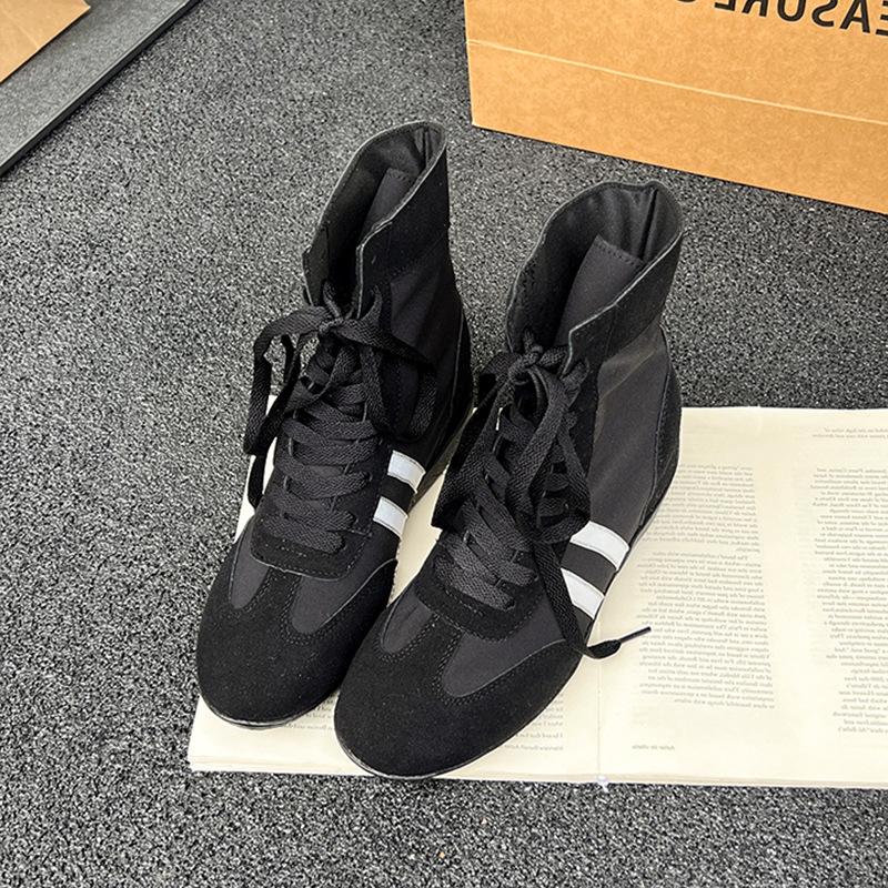 Dexun shoes women's 2025 new popular fashion breathable high-top shoes high-end flat bottom light comfortable cool boots