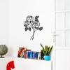 Schmiedeeisen Rose Wanddekorationen Haus für Zuhause Schwarz Retro Metall Blume Blumen
