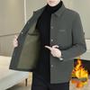 Men's Fashionable Medium-Thickness Lapel Top Jacket - Warm Plus Velvet for Autumn/Winter