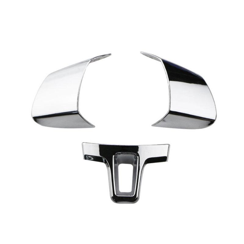 

Подходит для Volkswagen VW Tiguan 2010-2015 Touran Passat 2011-2015 ABS хромированный руль блестящий чехол салон автомобиля серебряный