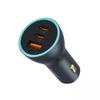 Автомобильное зарядное устройство, Type-C, USB, 65 Вт, светодиодный дизайн - Baseus Golden Contactor Pro (C00035202841-00) - нуар