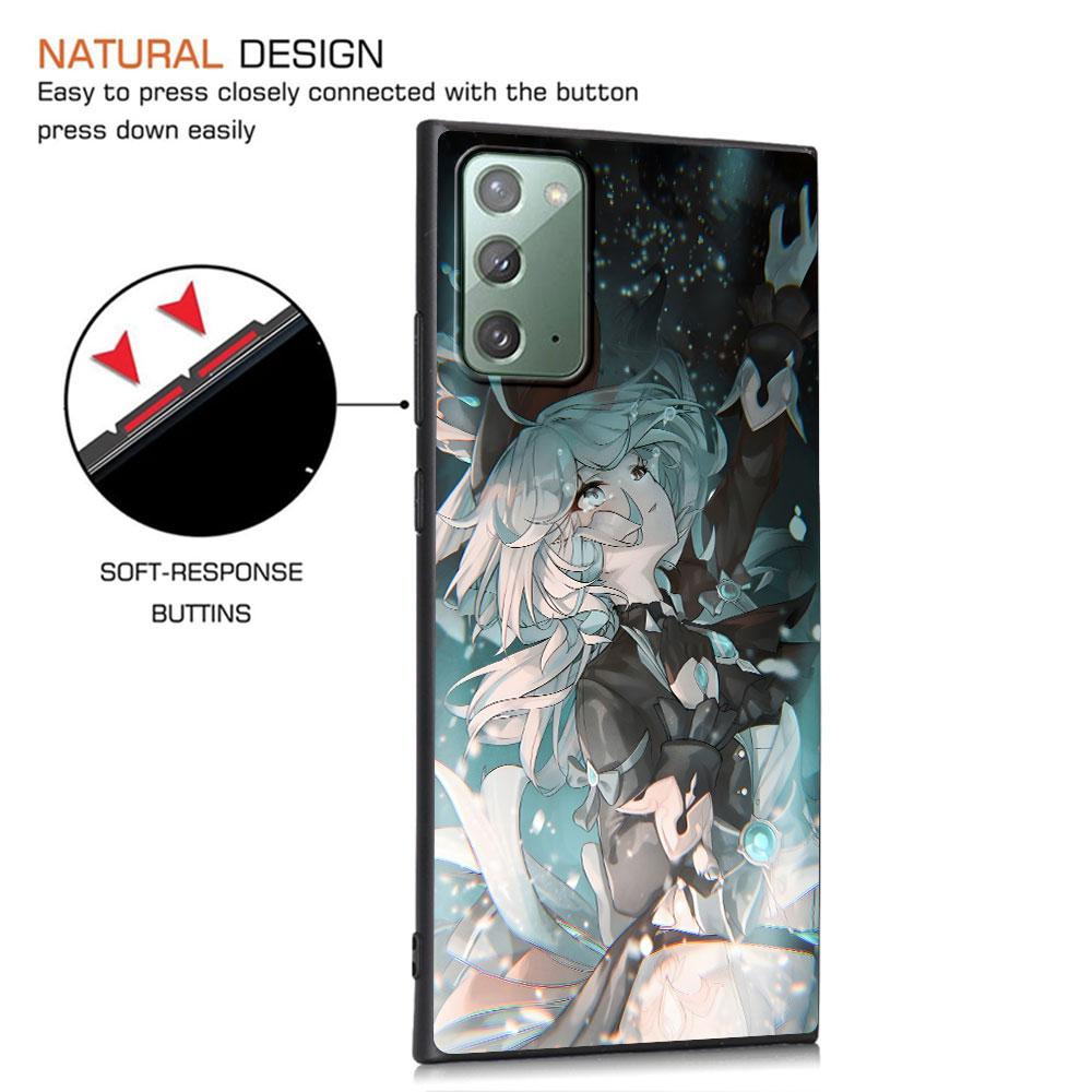 Genshin Impact Furina Case for Samsung Galaxy Note 20 Ultra 8 10 Lite 9 TPU Phone Cover Note 10 Plus Black Soft Shell Funda Capa