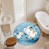 Rabbit in the Sky,Round Area Rug,Carpet Rug for Living Room Bedroom Sofa Playroom Decor,Non-slip Floor Mat