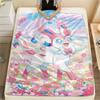 Sylveon Flannel Blanket with Prints Warm Comfortable for Sofas Beds Travel.-TING