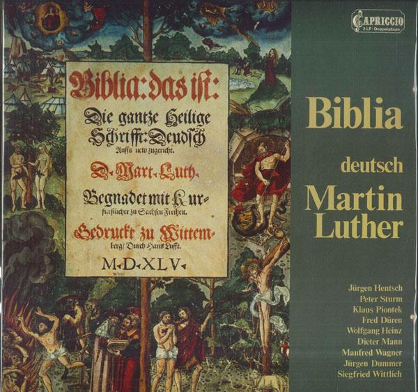 LP Record JURGEN HENTSCH PETER STURM KLAUS   Martin Luther Biblia  Deutsch CA291030 CAPRICCIO 1983 Germany Religious  Devotional Used