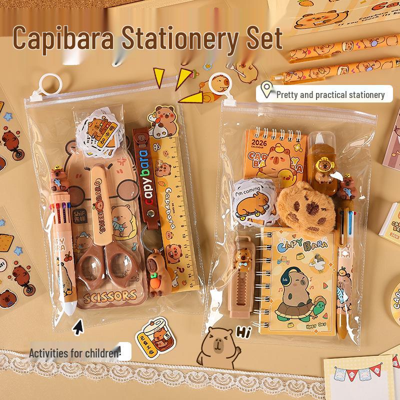 Wasserschwein-Briefpapier-Set: Süßes Schulgeschenkpaket für Kinder