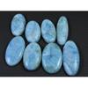 222Cts. Natural Larimar Pectolite Oval Cabochon Loose Gemstone 08 Pcs Lot C-852
