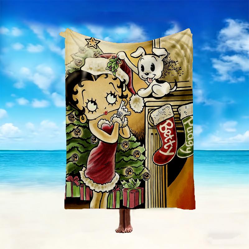 1pc Digital Print Nap Blanket, Betty Boop Blanket for Home Use, All Season Warmth, Christmas and Valentine's Day Gift Blanket
