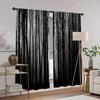 Gothic Black Forest Pine Curtains Polyester Pocket Rod Top Bedroom More Curtain Sheer Ideal For Sleeping Area