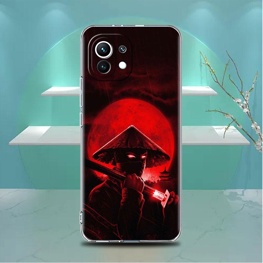Landscape Ink Painting Japan Samurai Art Clear Case For Xiaomi Mi Poco X3 NFC M3 Pro F3 F1 11 Lite 12 Note 10 11T 9T Phone Cover