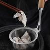 Stainless Steel  Pot Colander Noodle Deep Drainer Frying Basket Sink Strainer With Wood Handle For French Cooking Spoon