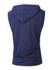 Mens Casual Sleeveless Hooded Solid Pullover Tank Top