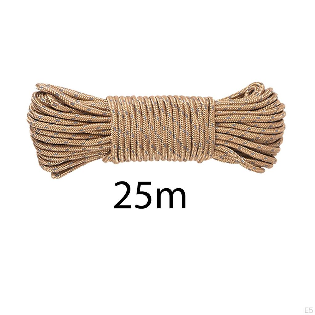 Camping Rope Guylines Multifunction Solid Braid Clothesline Thicked Guy Lines Tent for Climbing