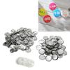 100 Sets Blank Button Badge Parts Set Round Shape Rust Prevention Easy Print Button Pin Badge Kit for Button Making Machine