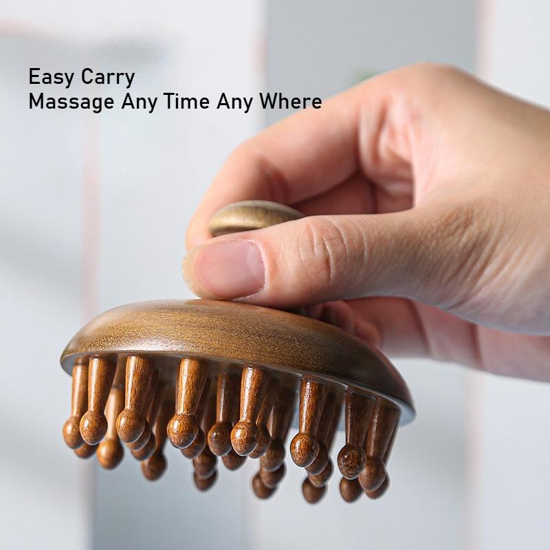 Double-Sided Golden Silkwood Air Cushion Volumizing Detangling Hairbrush with Massage Pins for Home Use