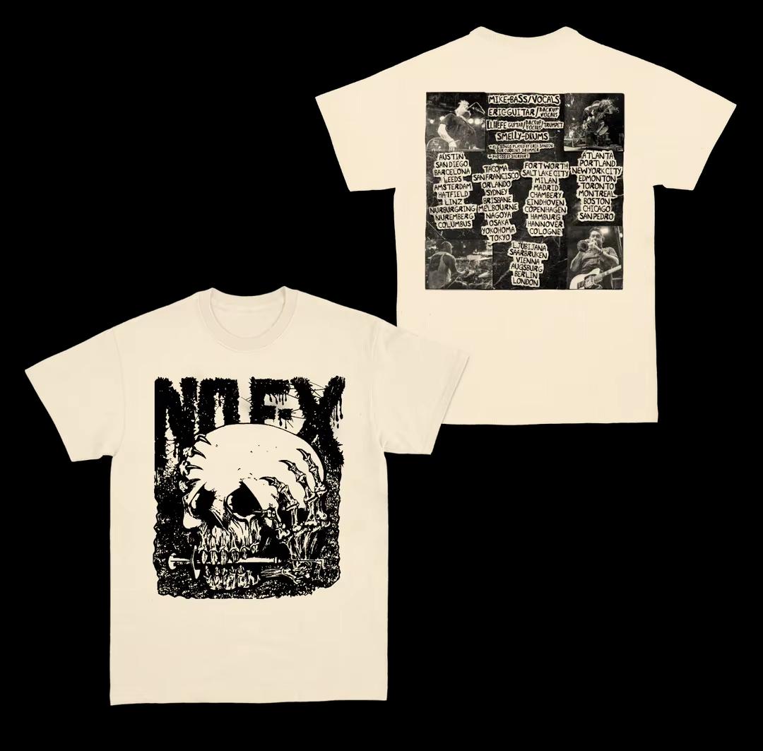 NOFX Punk Band Album Shark Graphic Casual T-Shirt Unisex Luxury Band Style Top Women And Men T-shirt 4XL