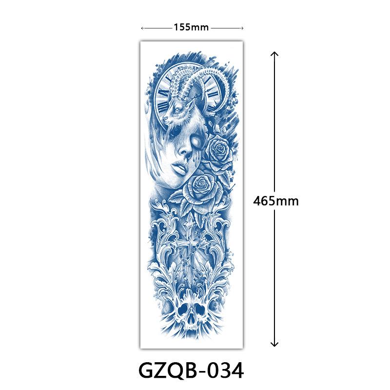 Herbal Tattoo Stickers, Semi-Permanent Tattoo Stickers, Herbal Juice Full Arm Tattoo Stickers