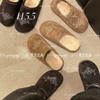 Ruodan~ 2025 autumn and winter new lamb wool piled platform casual half-drag Boken shoes women's warm cotton slippers