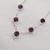 Amethyst Gemstone Silver Necklace, 925 Sterling Silver Amethyst Necklace, Partywear Women Necklace, February Birthstone Gift RN-2-9