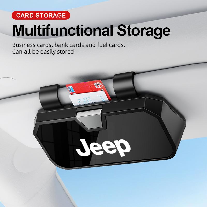DAIFFT1 Car Glasses Holder Case Eyeglass Holder Storage Organize Box For Jeep Renegade Wrangler Cherokee Compass Patriot Accessories