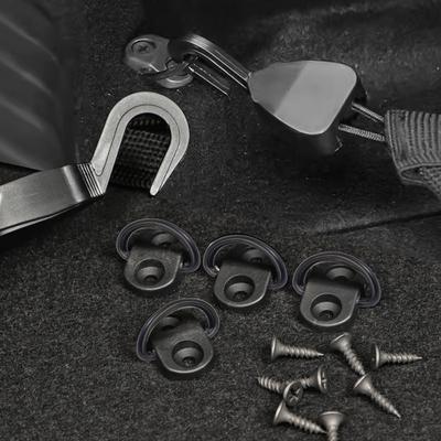 1-10sets Cargo Net Floor Hook Fixing Kit Rear Trunk Boot Tie Down Hook Ring Loop Fix Hang Flat Screen Auto Fasteners Accessories