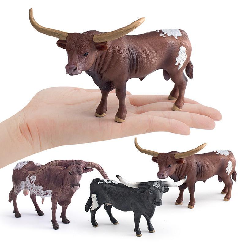 Realistic Wildlife Pvc Model Texas Longhorn Bull With Static Design For Nature Enthusiasts