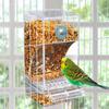 Auto Bird Feeder Cup No Mess Bowl Cage Automatic Feeding Canary Parrot Cockatiel