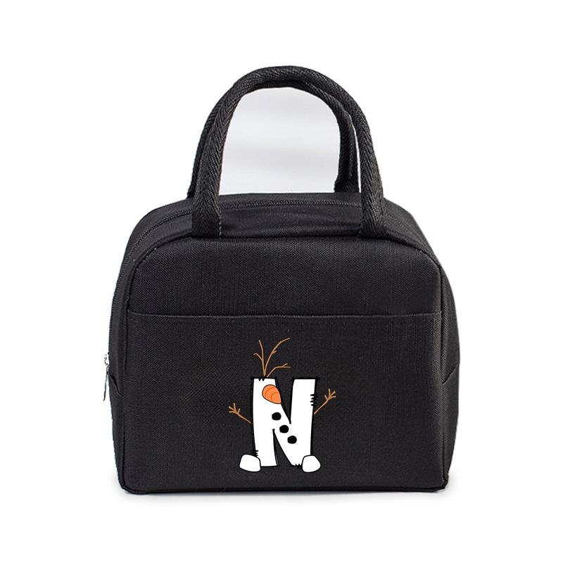 26 letter lunch box bag portable bento bag office worker student large lunch bag