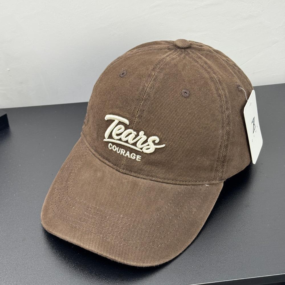 Fashion Hat Big Head Circumference Show Face Small Embroidery Letter Baseball Cap Men's and Women's Casual Versatile Couple Street Wind Shade Cap