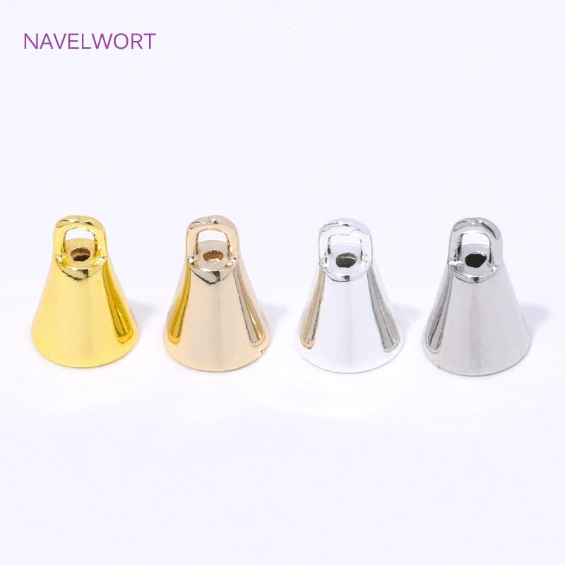 18K Gold Plated Brass Cone End Cap For Jewelry Making,Caps For Bracelet,Supplies For Jewelry,DIY Necklace Making Accessories
