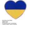 Flag of Ukraine Heart Badge Metal Button Badge Heart Shape Brooch Lapel Pins Clothing Accessories for Jacket Hat Bag